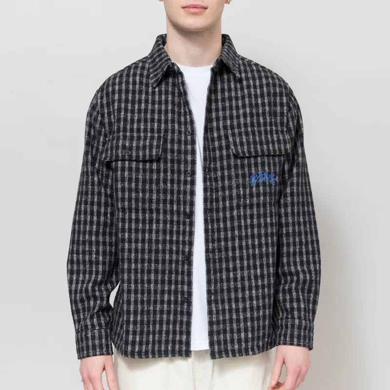 FORMER Vivian Flannel Long Sleeve Shirt Worn Black
