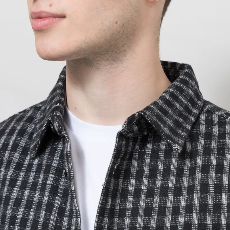 FORMER Vivian Flannel Long Sleeve Shirt Worn Black-3