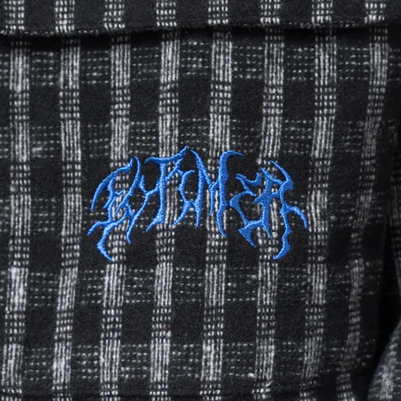 FORMER Vivian Flannel Long Sleeve Shirt Worn Black-5