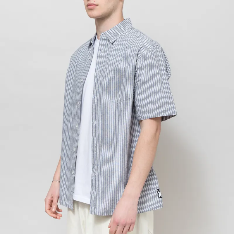 FORMER Reynolds Stripe Shirt Bone Navy-1