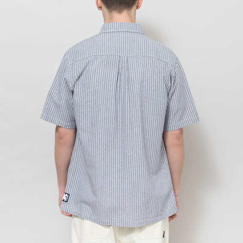 FORMER Reynolds Stripe Shirt Bone Navy-2