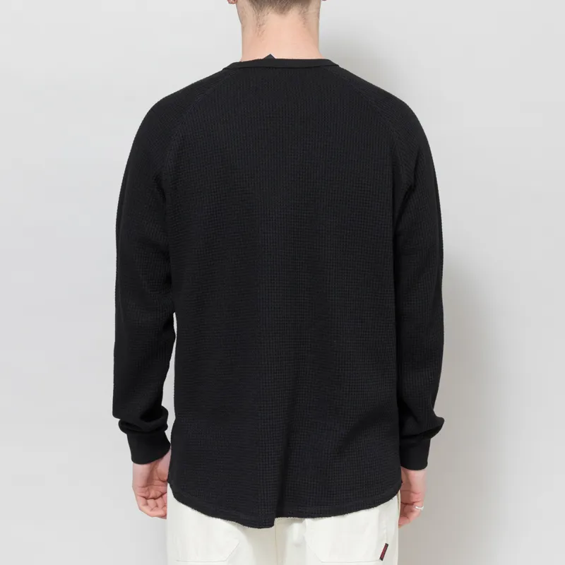 FORMER AG Raglan Waffle Long Sleeve Black-2