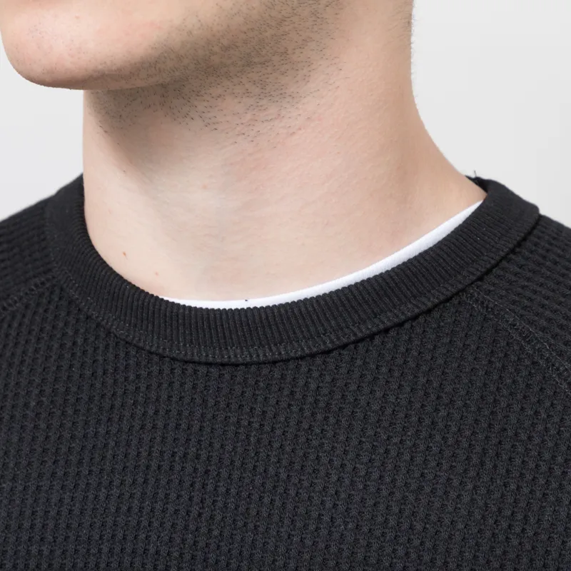FORMER AG Raglan Waffle Long Sleeve Black-3