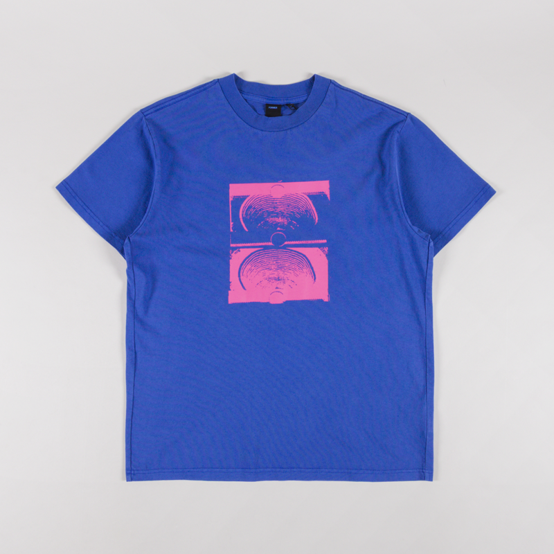 FORMER Crux Overdye T Shirt Washed Cobalt