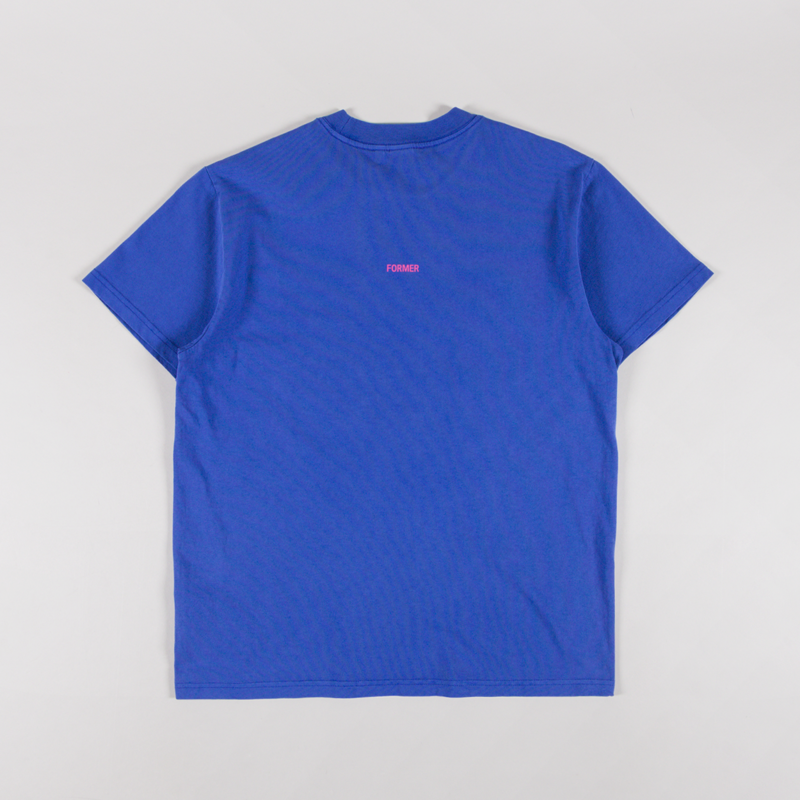 FORMER Crux Overdye T Shirt Washed Cobalt-1