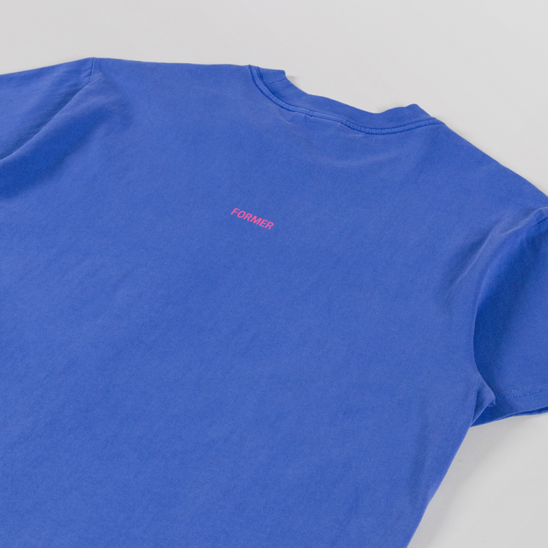 FORMER Crux Overdye T Shirt Washed Cobalt-3