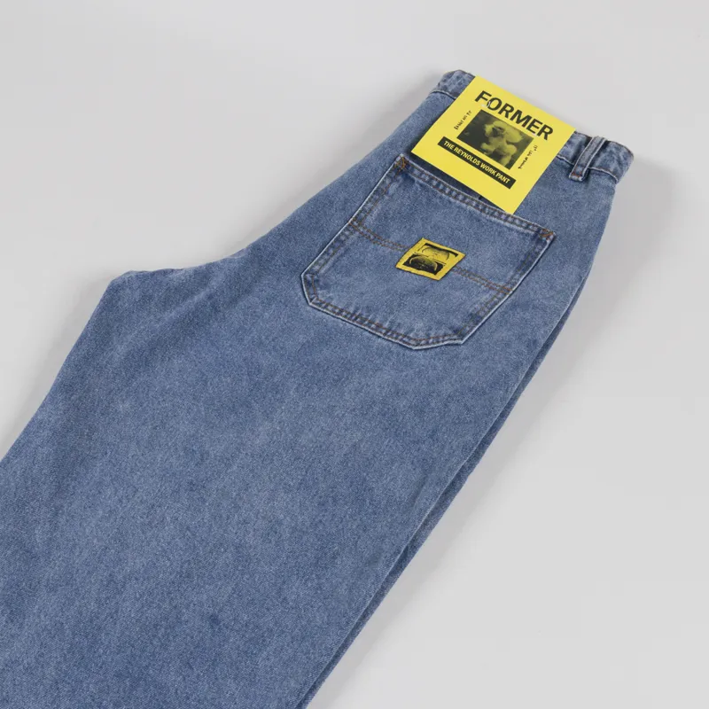 FORMER Reynolds Denim Pants Mid Blue-3