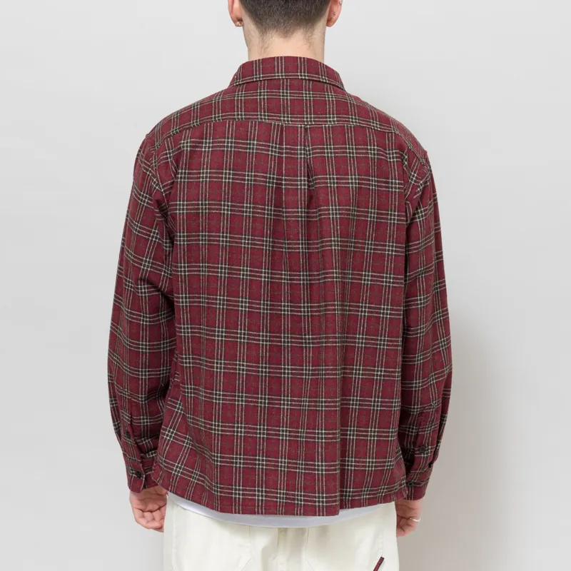 FORMER Reynolds Flannel Long Sleeve Shirt Red-2
