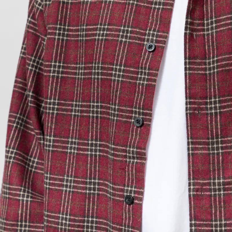 FORMER Reynolds Flannel Long Sleeve Shirt Red-5