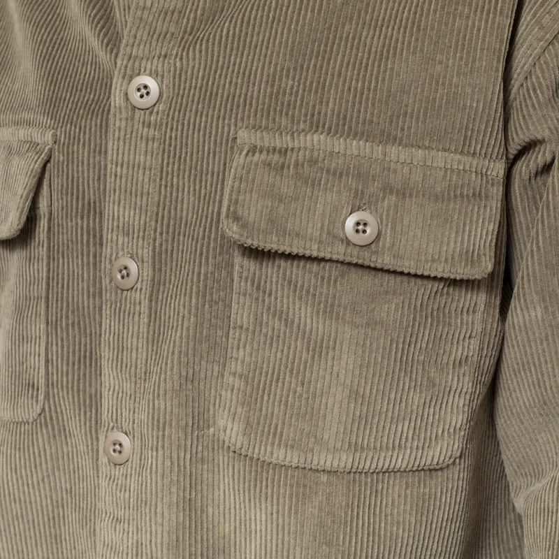 FORMER Reynolds Cord Long Sleeve Shirt Pine-4