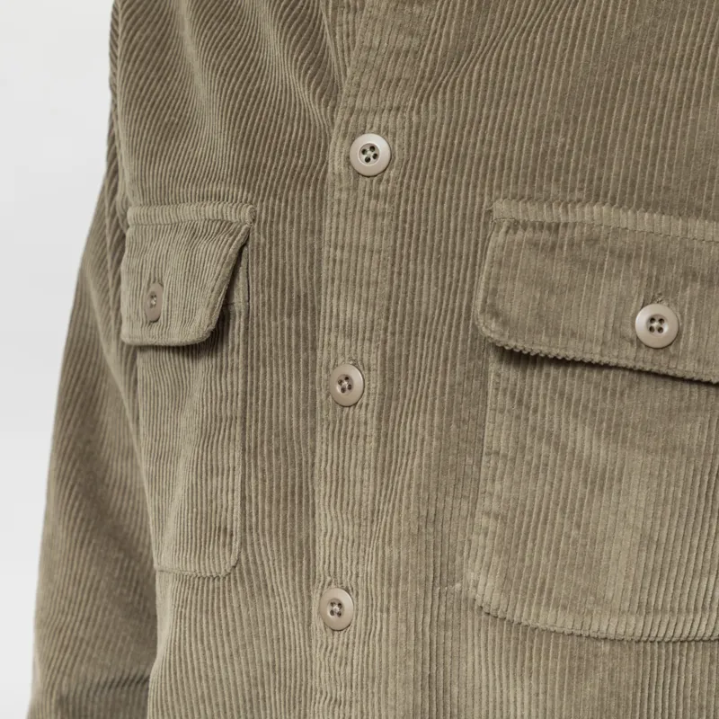 FORMER Reynolds Cord Long Sleeve Shirt Pine-5