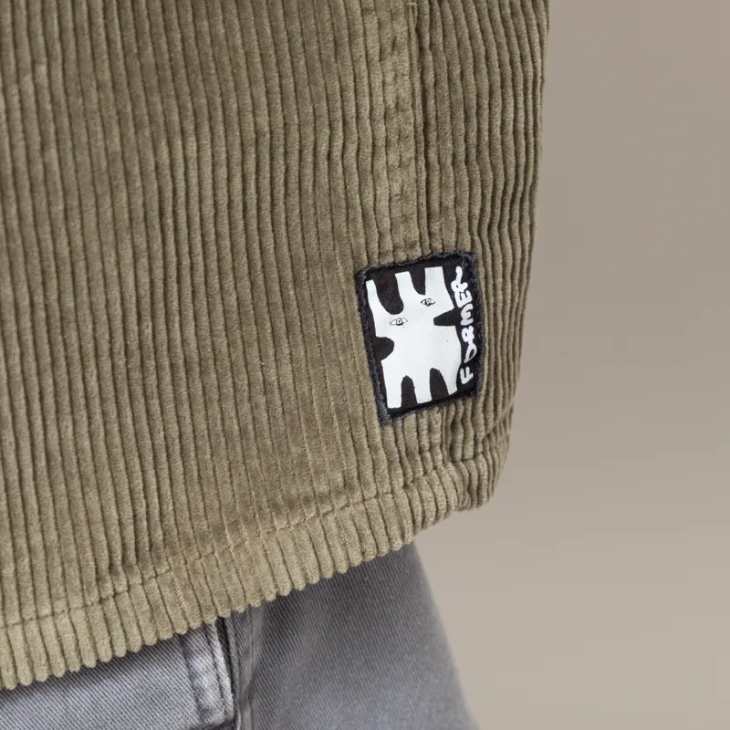 FORMER Reynolds Cord Long Sleeve Shirt Pine-6