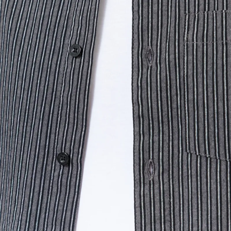 FORMER Reynolds Stripe Shirt Worn Black-6