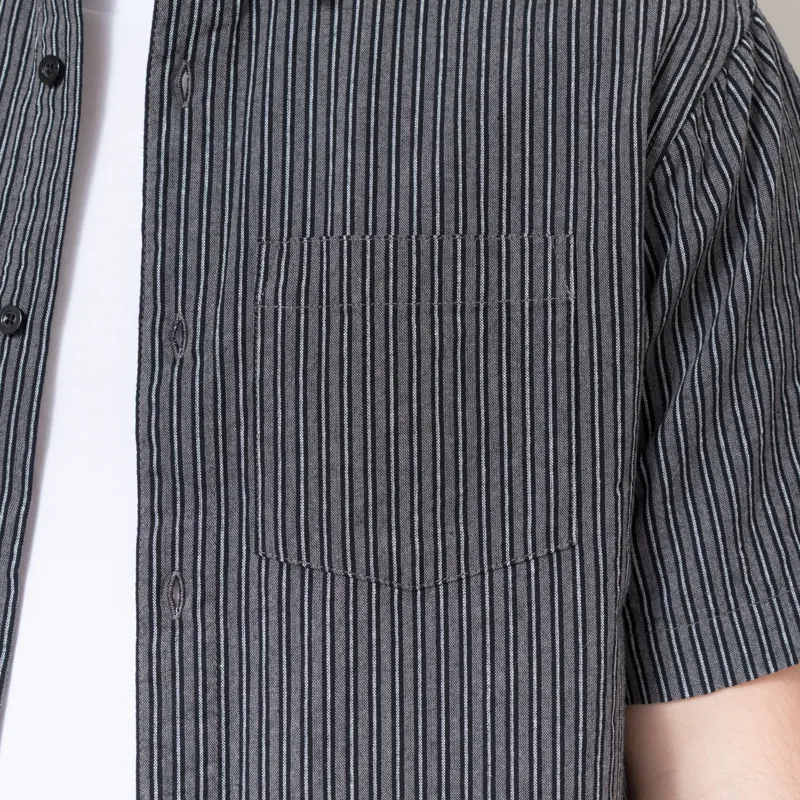 FORMER Reynolds Stripe Shirt Worn Black-5