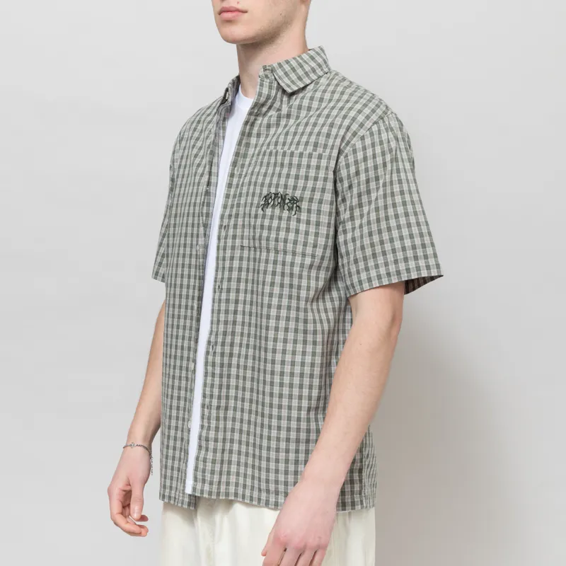 FORMER Vivian Check Shirt Pine-1