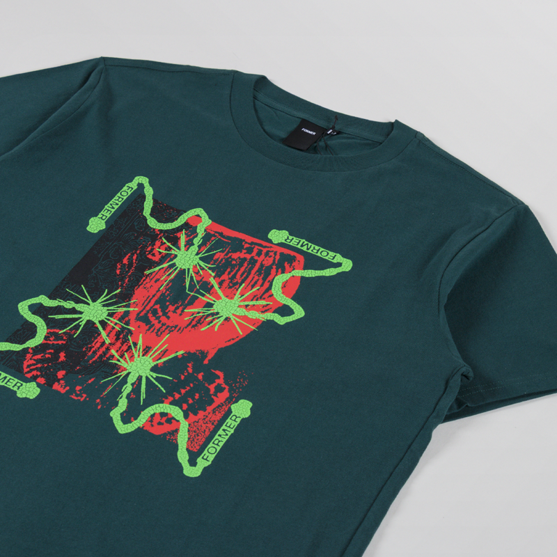 FORMER Chained T Shirt Petrol-1