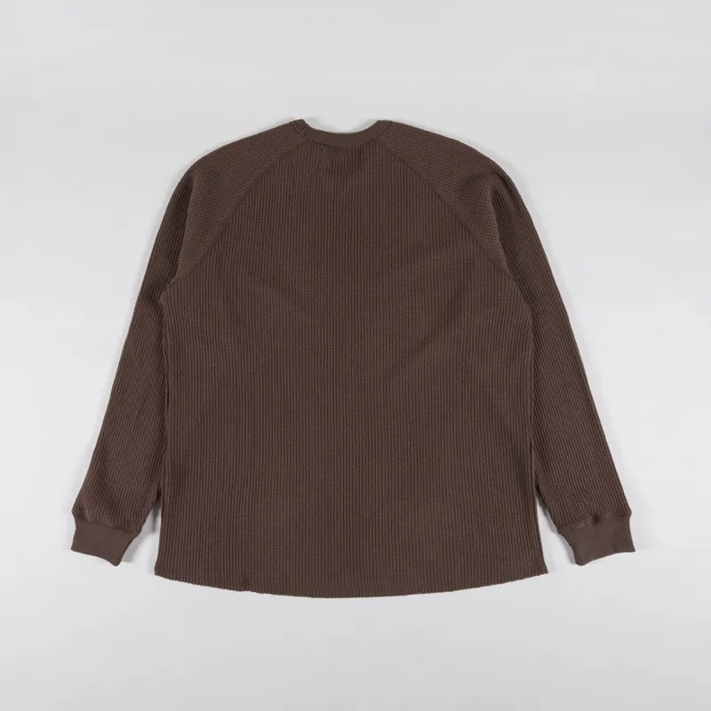 FORMER AG Raglan Waffle Long Sleeve Brown-1