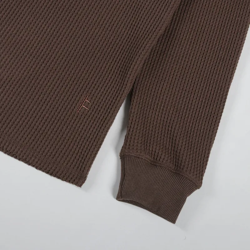 FORMER AG Raglan Waffle Long Sleeve Brown-7