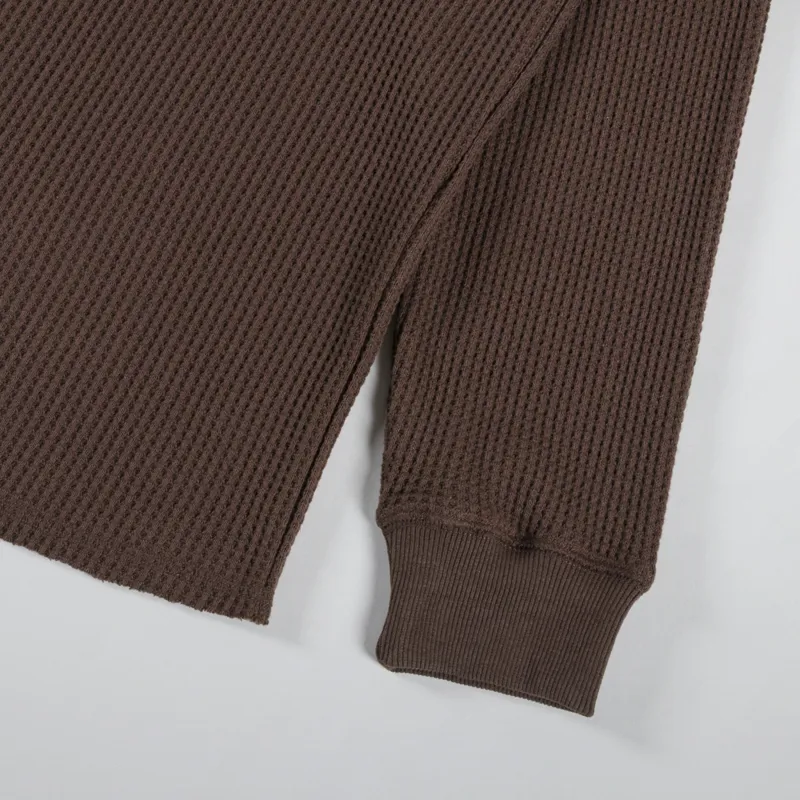 FORMER AG Raglan Waffle Long Sleeve Brown-6