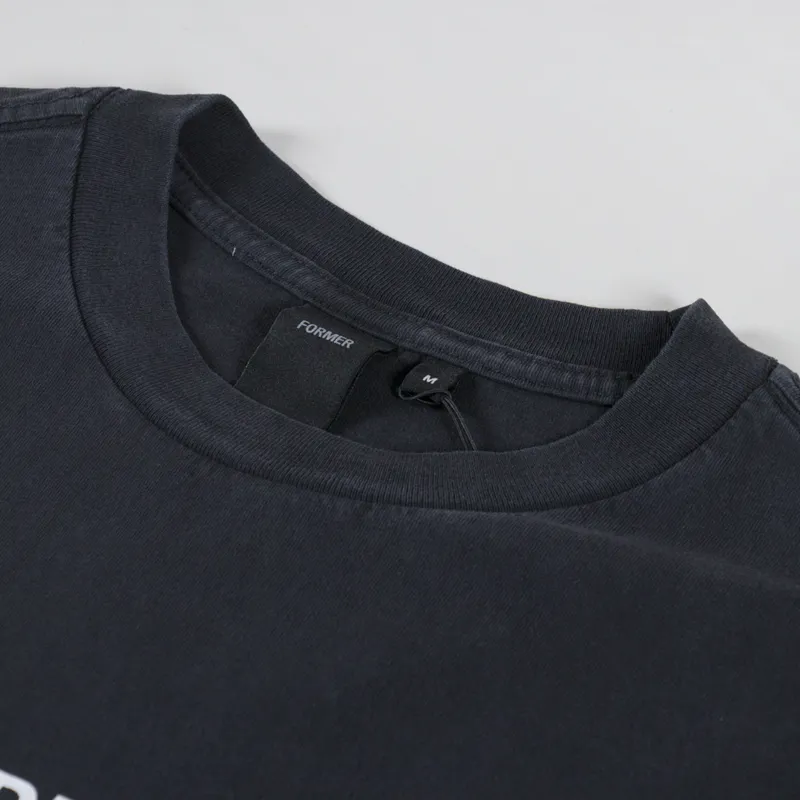 FORMER Legacy Overdye T Shirt Washed Black-2