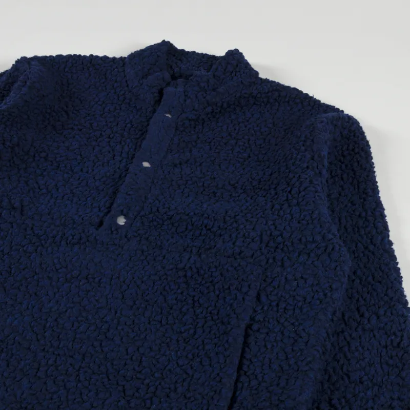 Folk Boxy Funnel Fleece Navy-2