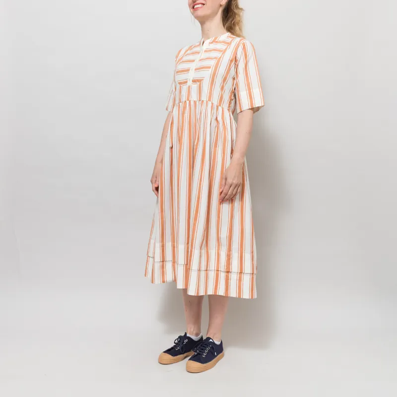 Daydress Womens French Dress Apricot Ticking-1