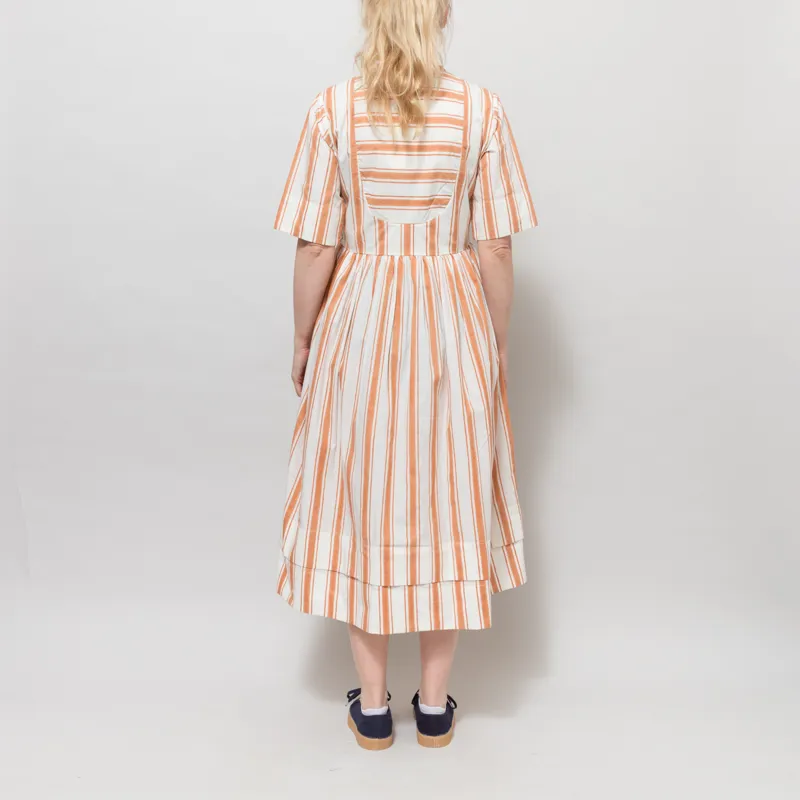 Daydress Womens French Dress Apricot Ticking-2
