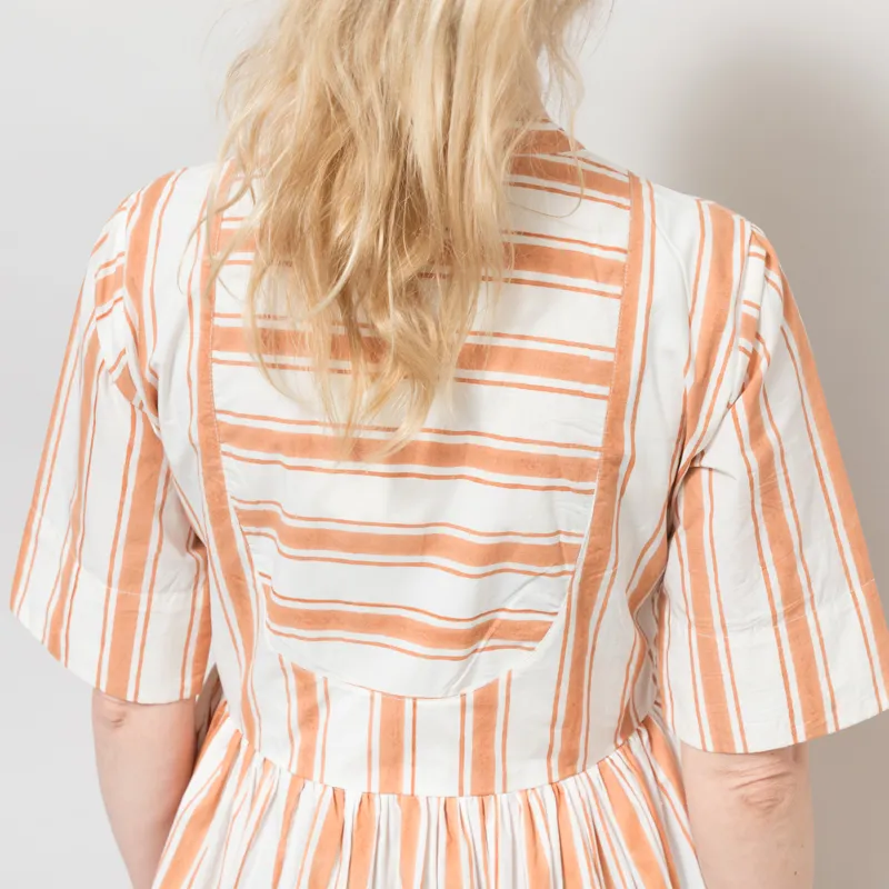 Daydress Womens French Dress Apricot Ticking-7