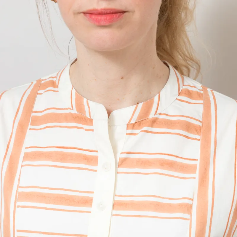 Daydress Womens French Dress Apricot Ticking-6