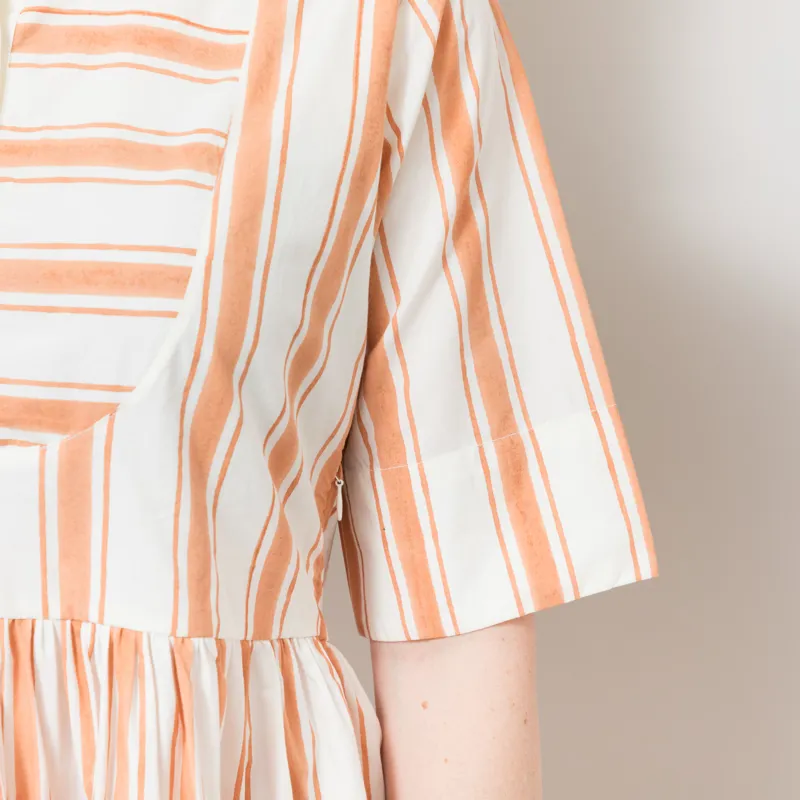 Daydress Womens French Dress Apricot Ticking-9