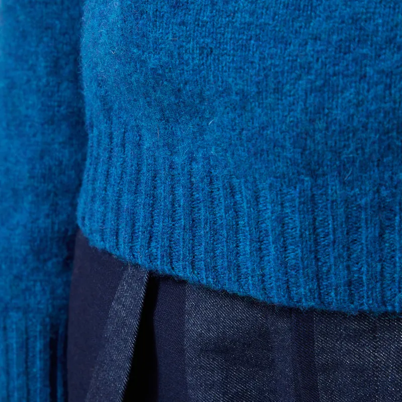 Lowie Womens Fair Isle Yoke Jumper Blue-5