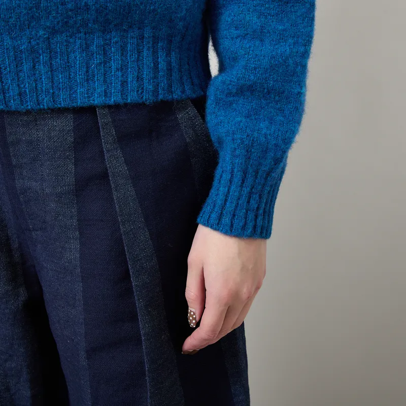 Lowie Womens Fair Isle Yoke Jumper Blue-6