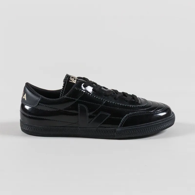 Veja Womens Panenka OT Leather Shoes Patent Leather Black-2