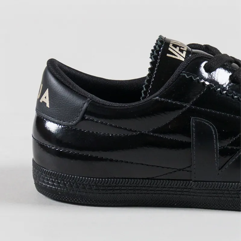 Veja Womens Panenka OT Leather Shoes Patent Leather Black-4