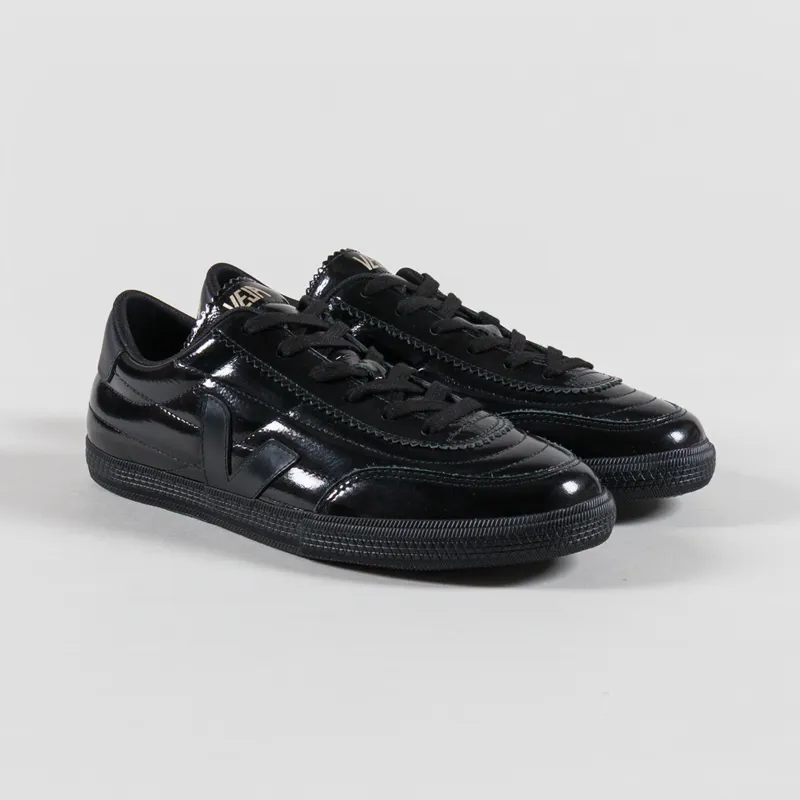 Veja Womens Panenka OT Leather Shoes Patent Leather Black