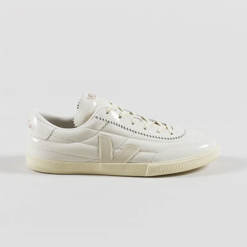 Veja Womens Panenka OT Leather Shoes Patent Leather Off White Natural-2