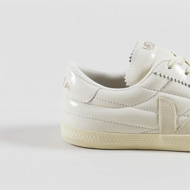 Veja Womens Panenka OT Leather Shoes Patent Leather Off White Natural-4