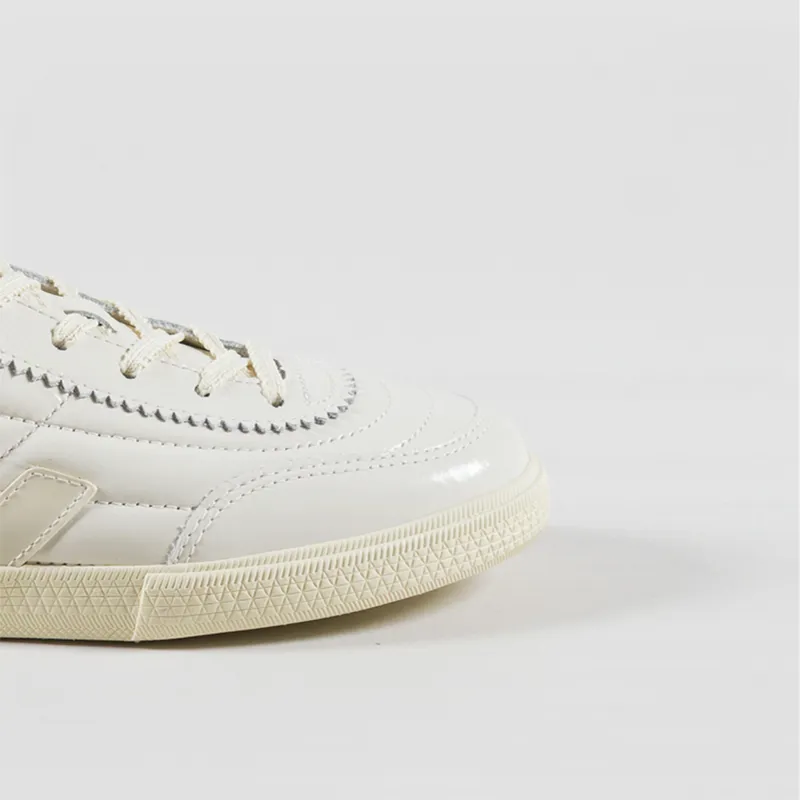 Veja Womens Panenka OT Leather Shoes Patent Leather Off White Natural-5