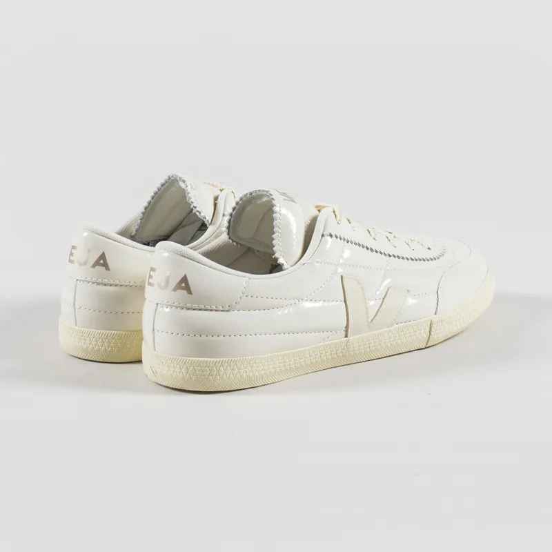 Veja Womens Panenka OT Leather Shoes Patent Leather Off White Natural-1