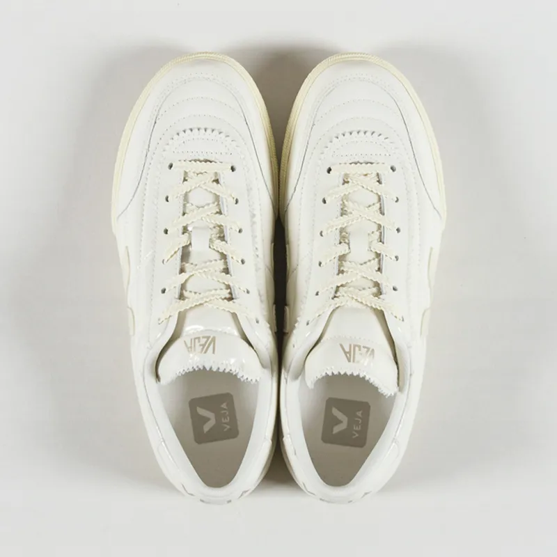 Veja Womens Panenka OT Leather Shoes Patent Leather Off White Natural-6