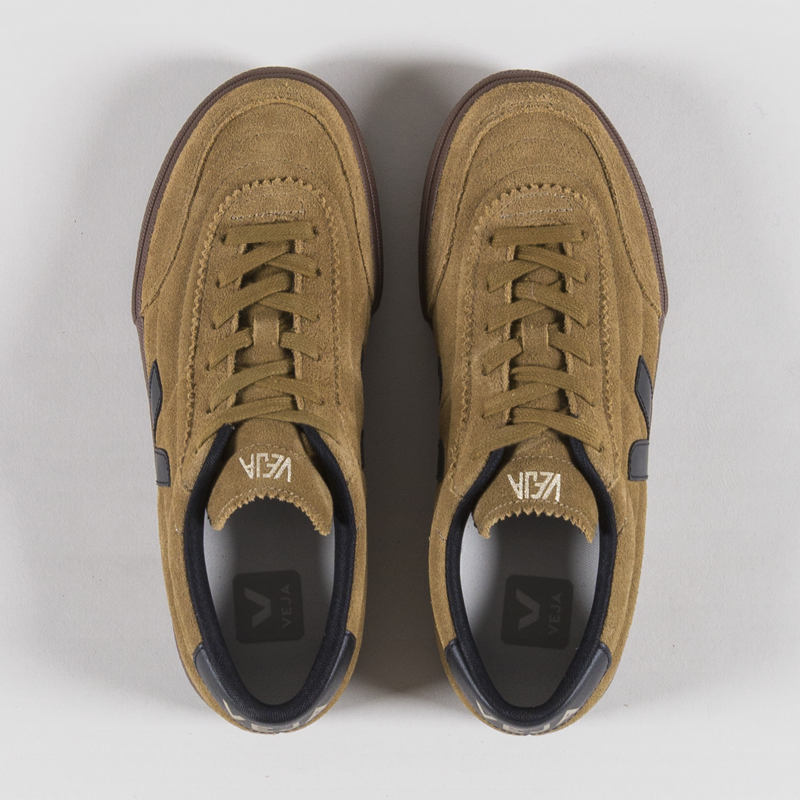 Veja Womens Panenka Suede Shoes Tent Black Bark-6