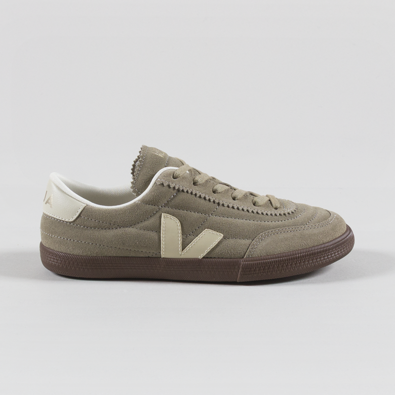 Veja Womens Panenka Suede Shoes Taupe Pierre Bark-2