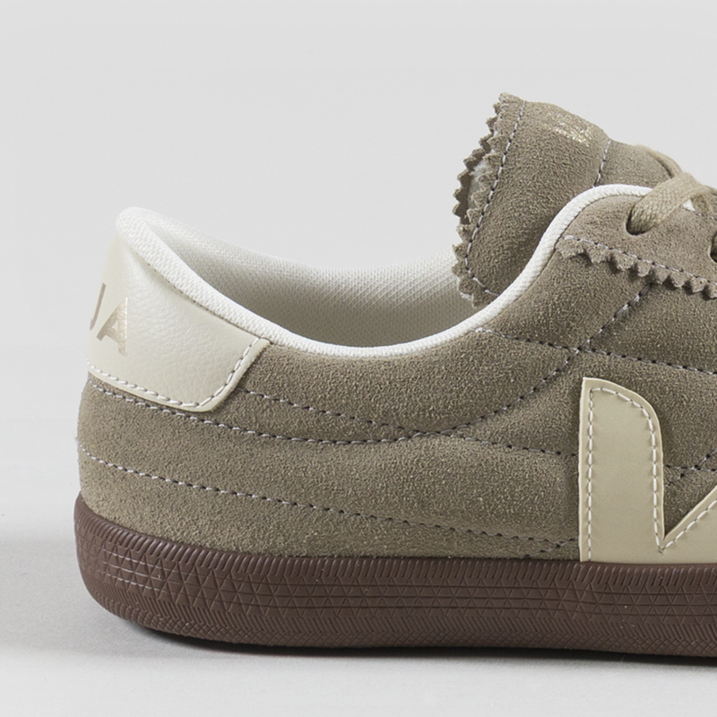 Veja Womens Panenka Suede Shoes Taupe Pierre Bark-4