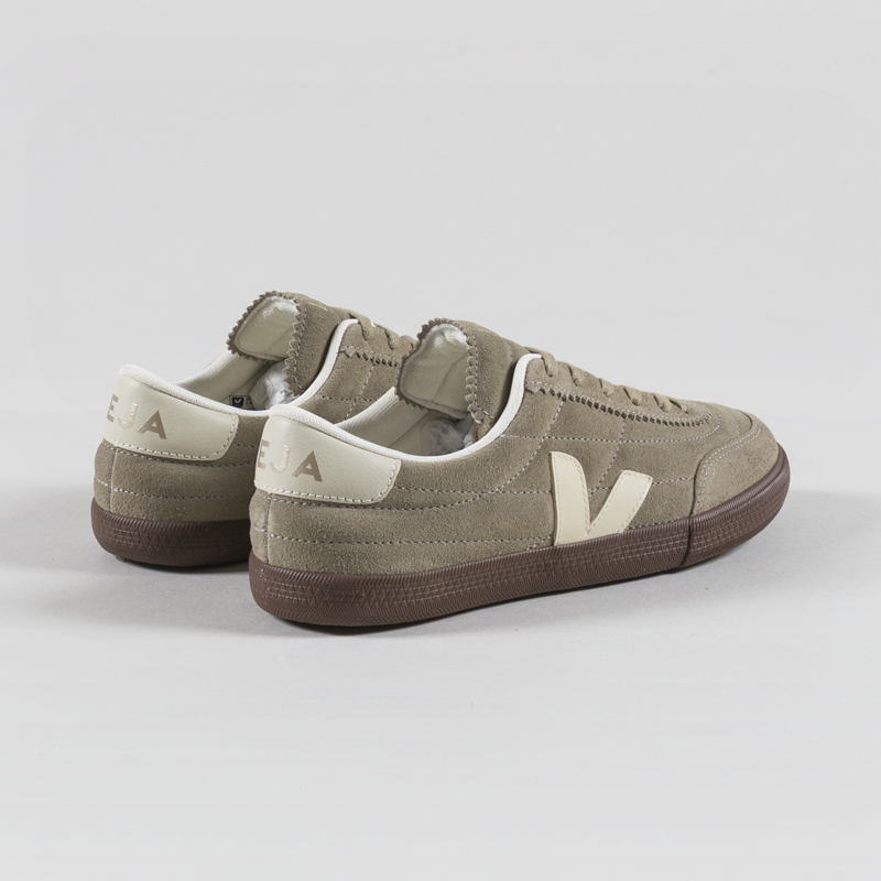 Veja Womens Panenka Suede Shoes Taupe Pierre Bark-1