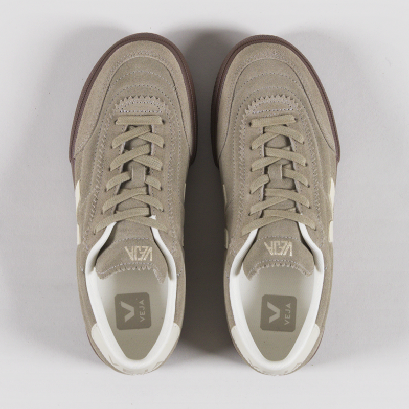 Veja Womens Panenka Suede Shoes Taupe Pierre Bark-6