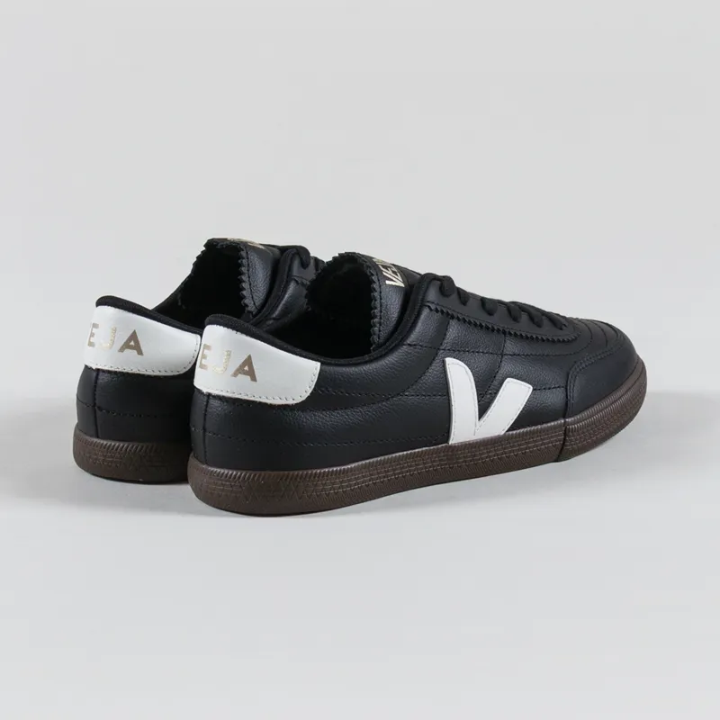 Veja Womens Panenka OT Leather Shoes Black White-1