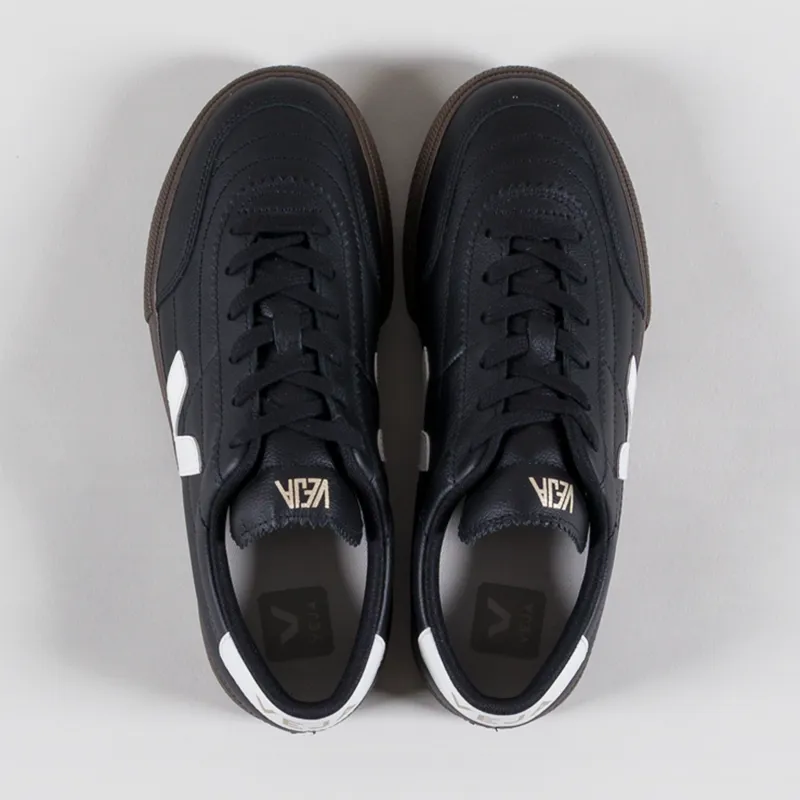 Veja Womens Panenka OT Leather Shoes Black White-6