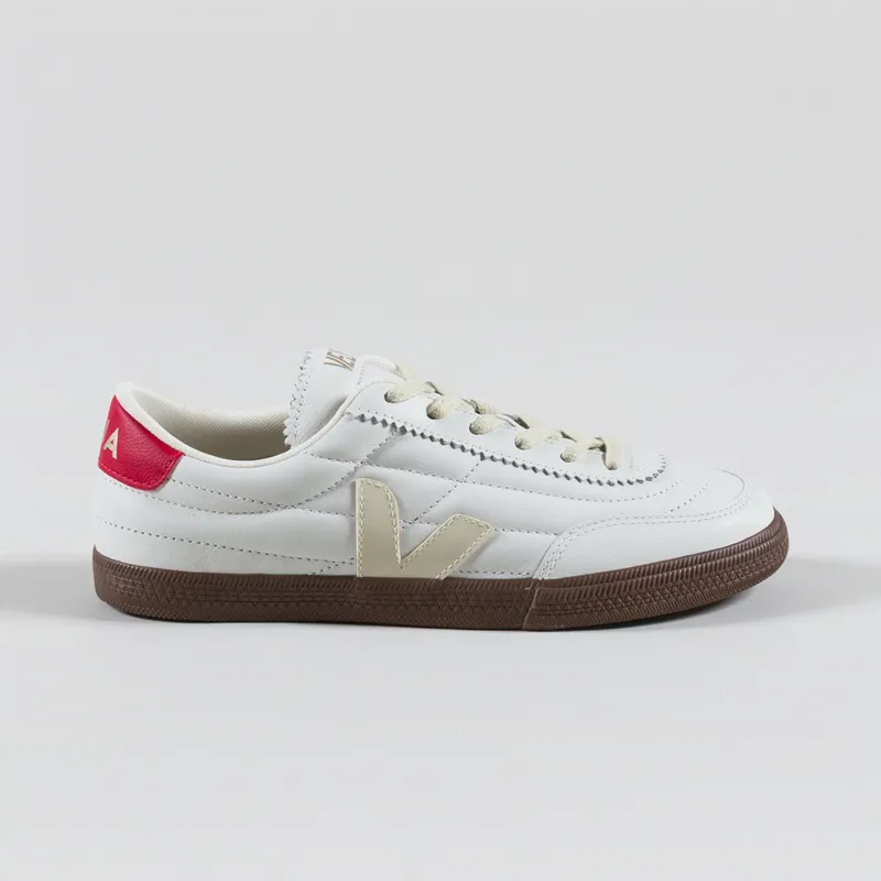 Veja Womens Panenka OT Leather Shoes White Pierre Pekin Bark -2