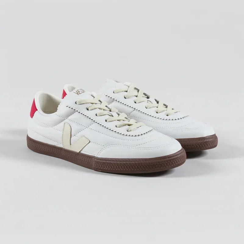 Veja Womens Panenka OT Leather Shoes White Pierre Pekin Bark 