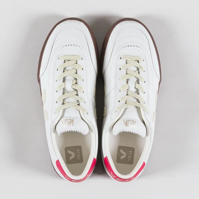 Veja Womens Panenka OT Leather Shoes White Pierre Pekin Bark -6